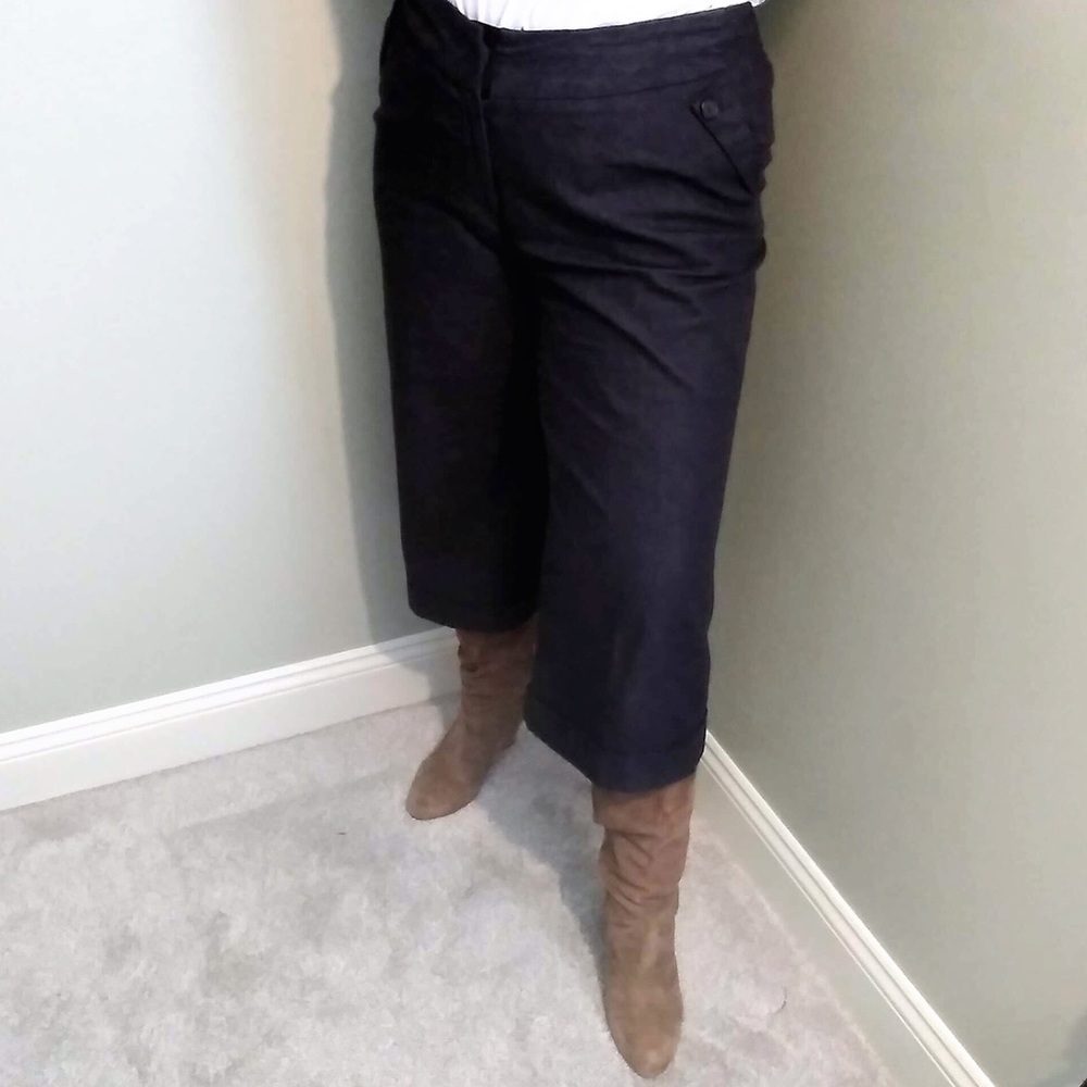 Worthington Curvy Fit Denim Culottes Gauchos - Picture 4 of 8